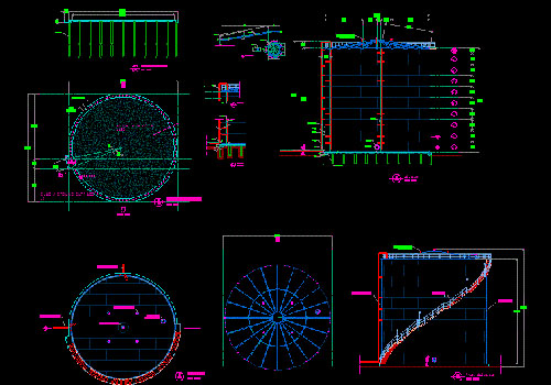 Oil storage tank 5000m3 in AutoCAD